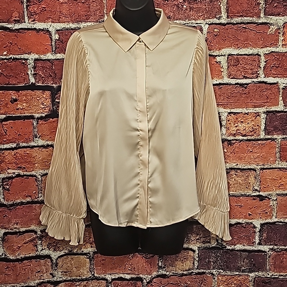 Long sleeved Silky Blouse Medium